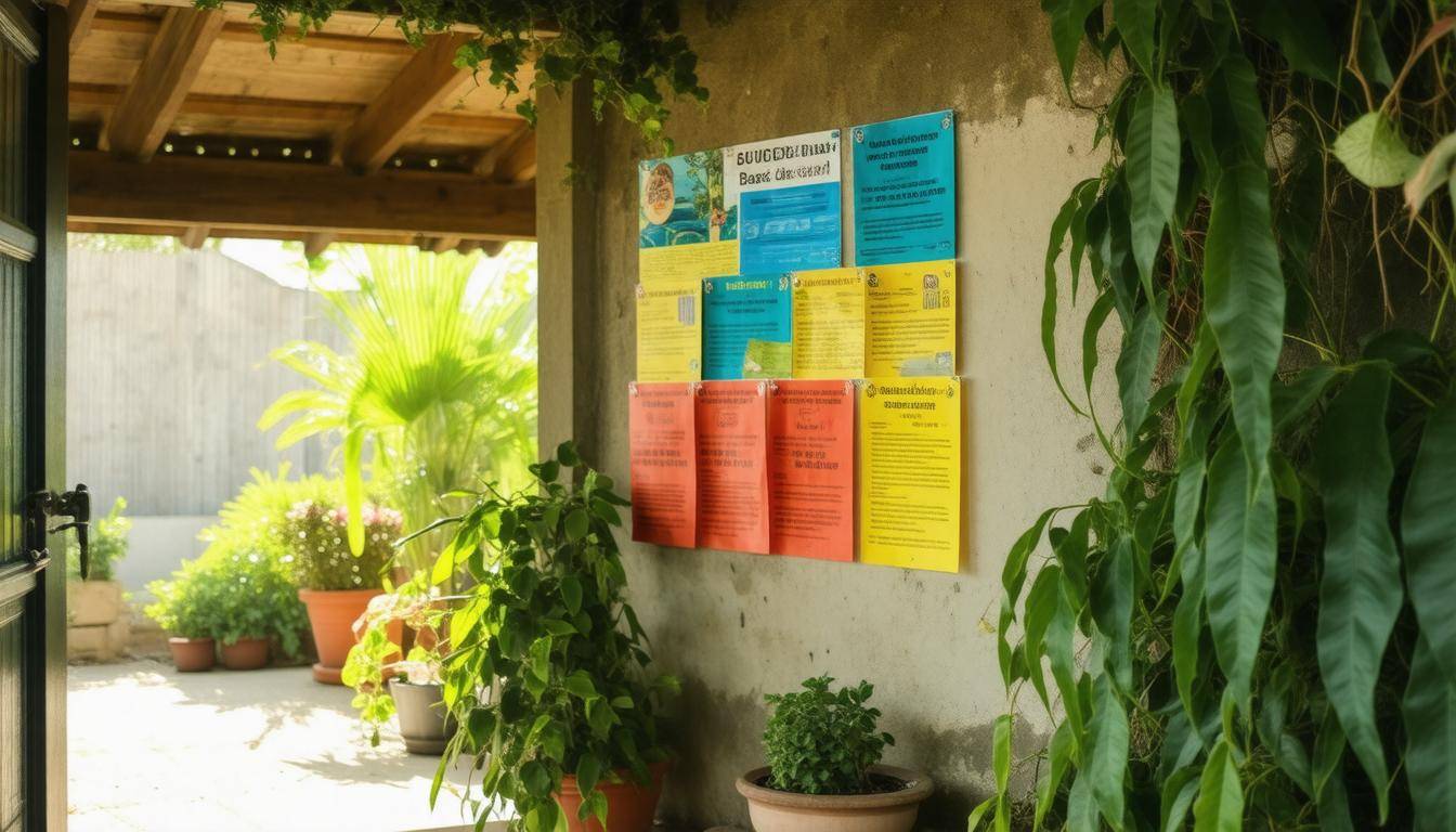 Community center information board